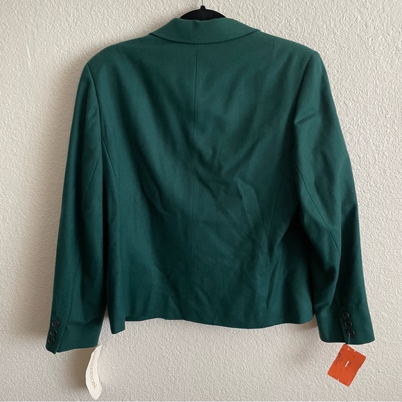 NWT Vintage Pendleton Women’s Blazer Coat 100% Virgin Wool Forest Green Size 16 - Picture 11 of 11